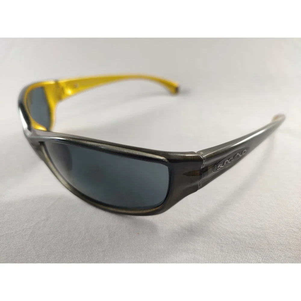 Suncloud‎ Hook Polarized Sunglasses Brown Fade Yellow Rectangular Wrap